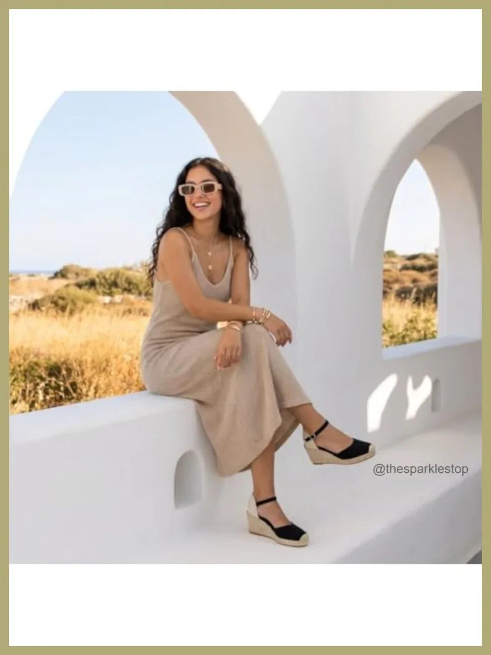 Closed Toe Espadrille Wedge Sandals for Women, Platform Heels with Adjustable